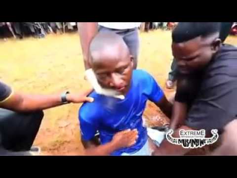 Knocked out man gets a wank